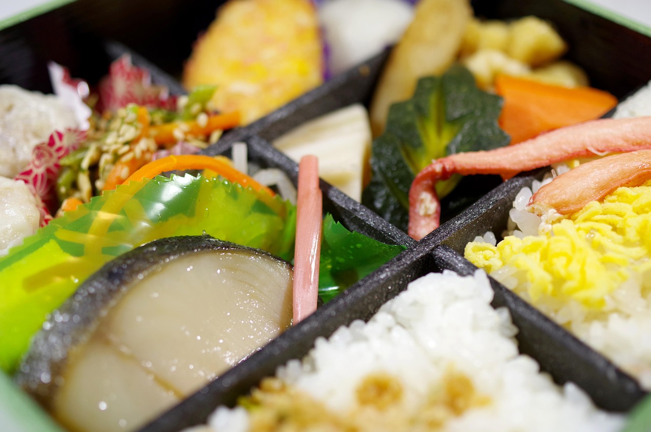 lunch box, japanese meal, japanese food, grilled fish, meal, food, delicious, usd, vegetable, sushi, food photos, bento,